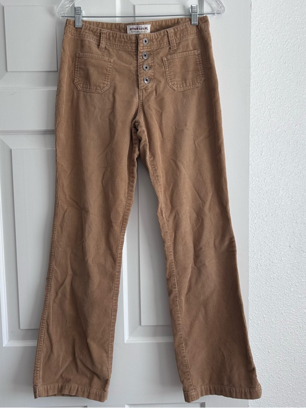 Hydraulic Camel Corduroy Button-Fly Pants